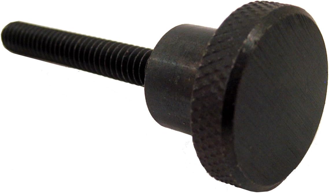 JW Winco Steel Knob, Knurled, Threaded Stud, 3/8"-16 Thread Size x 3" Thread Length, 1-1/2" Head Diameter (Pack of 1)