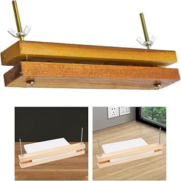 Oshhni Wooden Bookbinding Press, Flat Paper Press Machine, Press Bookbinder, Binding Machine, for Desktop