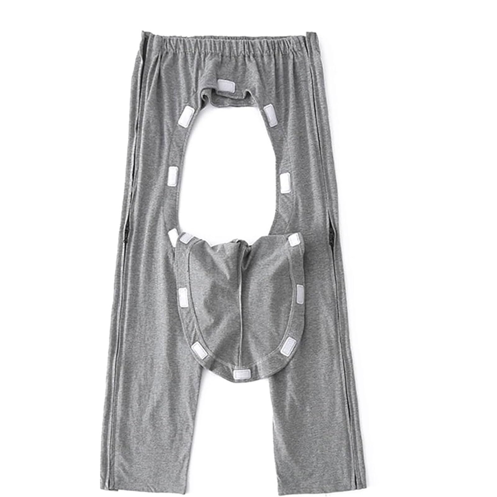Pantalones desprendibles for pacientes posoperatorios, pantalones deportivos de algodón for enfermería for hombres y mujeres, reutilizables desmontables con cremallera Exfoliantes Suaves