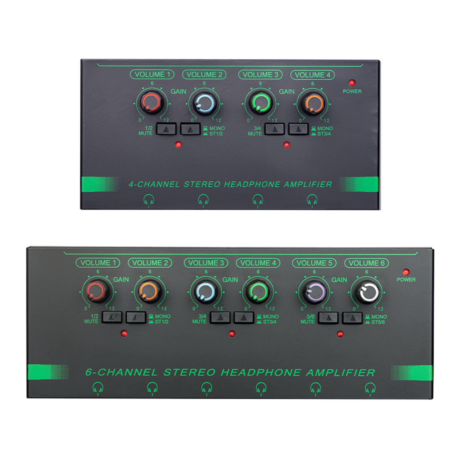 Amplificatore per cuffie portatile 4/6 canali Amplificatore Stereo Splitter per auricolari 4 X3.5mm 4x 6.35mm Uscita Porta Uscita multipla