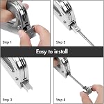 Arrow T50 Heavy Duty Staple Gun Kit, All Chrome Steel Stapler, with 3750 Pieces T50 1/4", 3/8", 1/2" Staples, for Upholstery Professional Projects