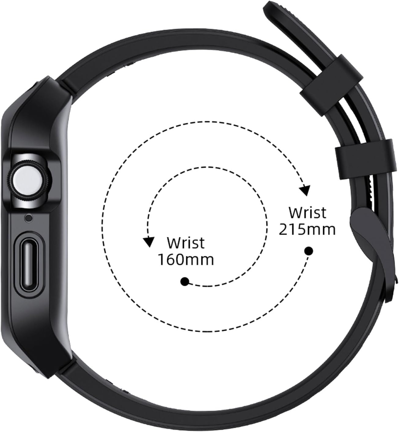 Compatible with Apple Watch Band with Case,44mm 42mm 40mm 38mm, Men Women Slim Thin Silicone Wristband for iWatch Series 4 3 2 1