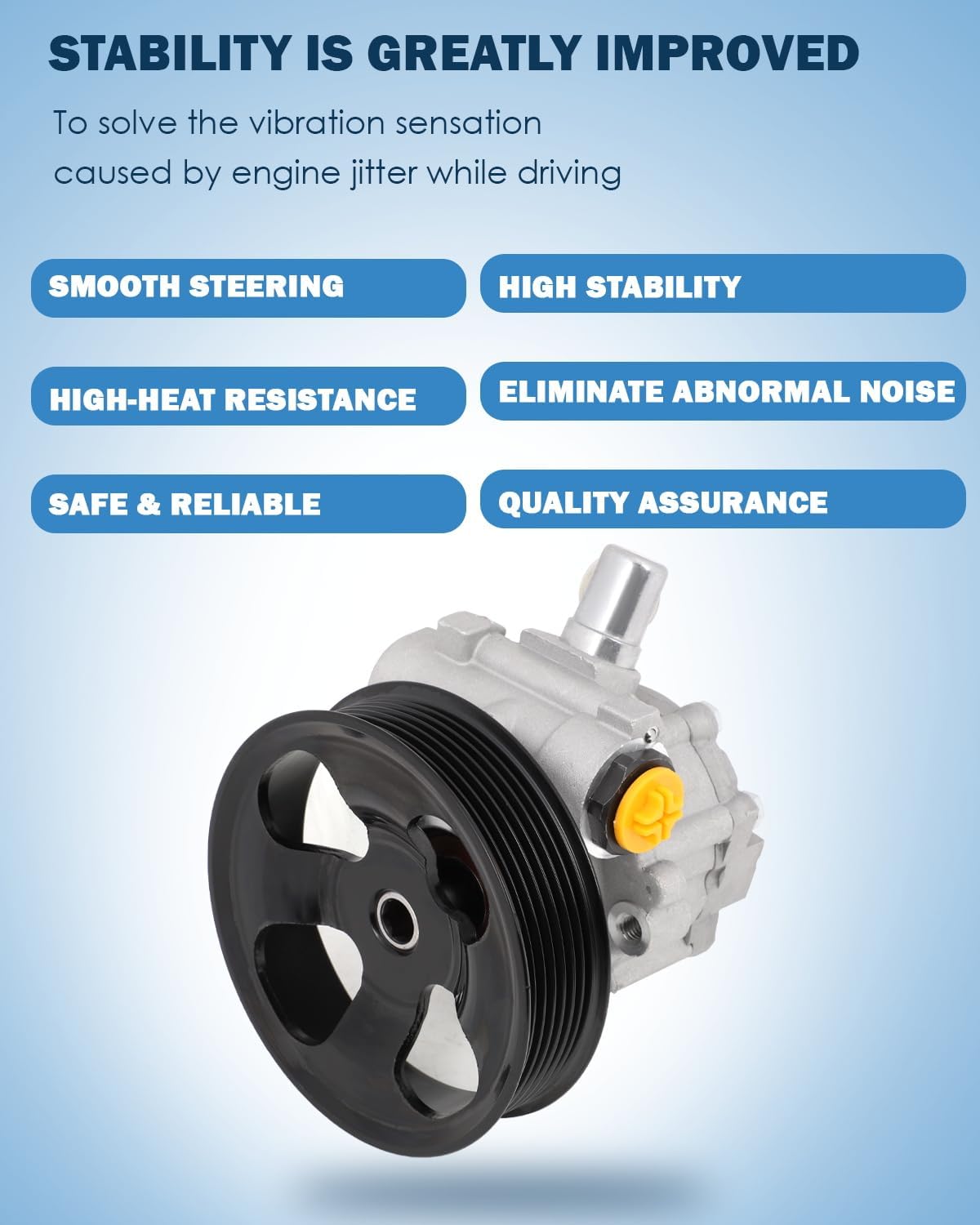 ECCPP Power Steering Pump fit for Mercedes-Benz GL350 2010 2011 2012 3.0L 2987CC V6 DIESEL DOHC Turbocharged Replace #21-460