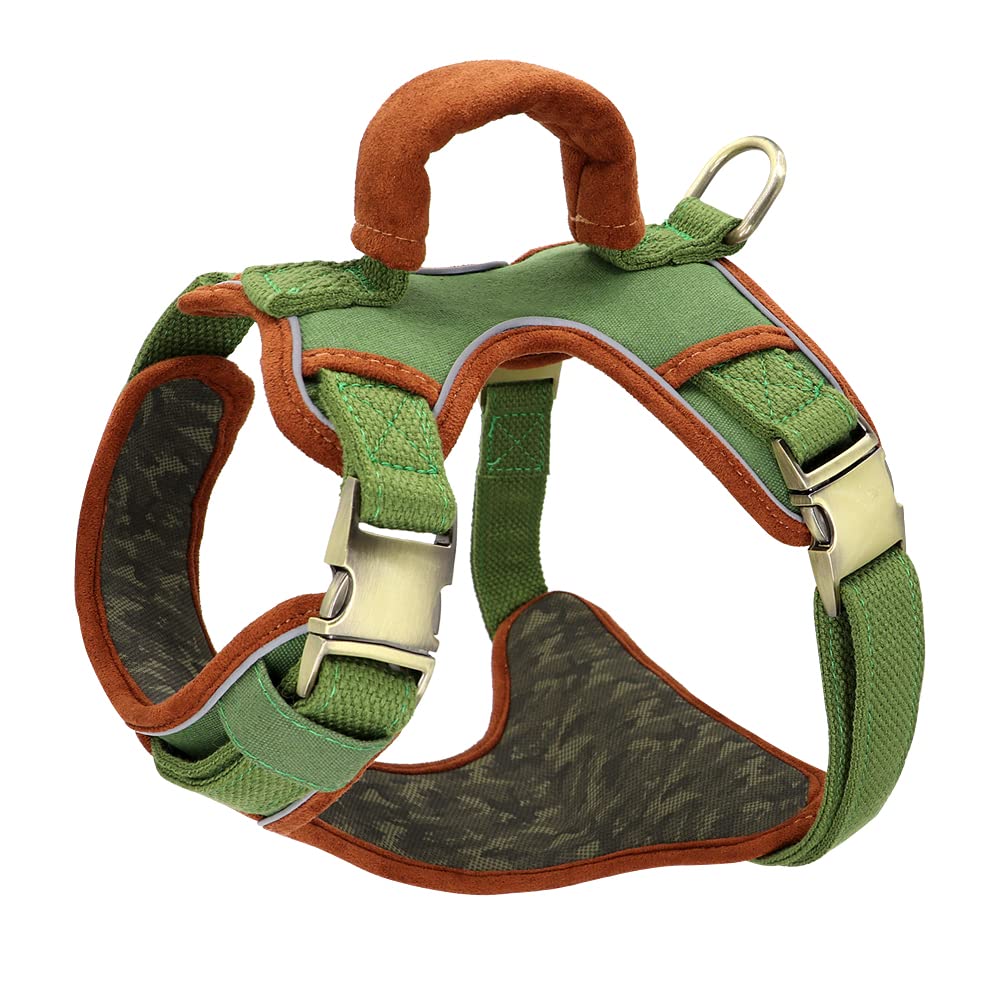 arnés para Perros, Arnés Reflectante Ajustable for Perros con asa, Chaleco Correa for el Pecho for Entrenamiento de Grandes y Mascotas(Green,M1)