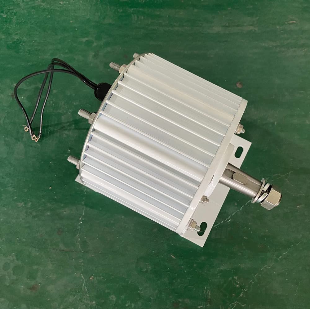 2000W 48V 96V 220V AC Magnetgenerator 3 Phasen 500RPM Getriebelloser Permanentmagnet Generator mit Sockel Lichtmaschine 2KW Windturbinengenerator