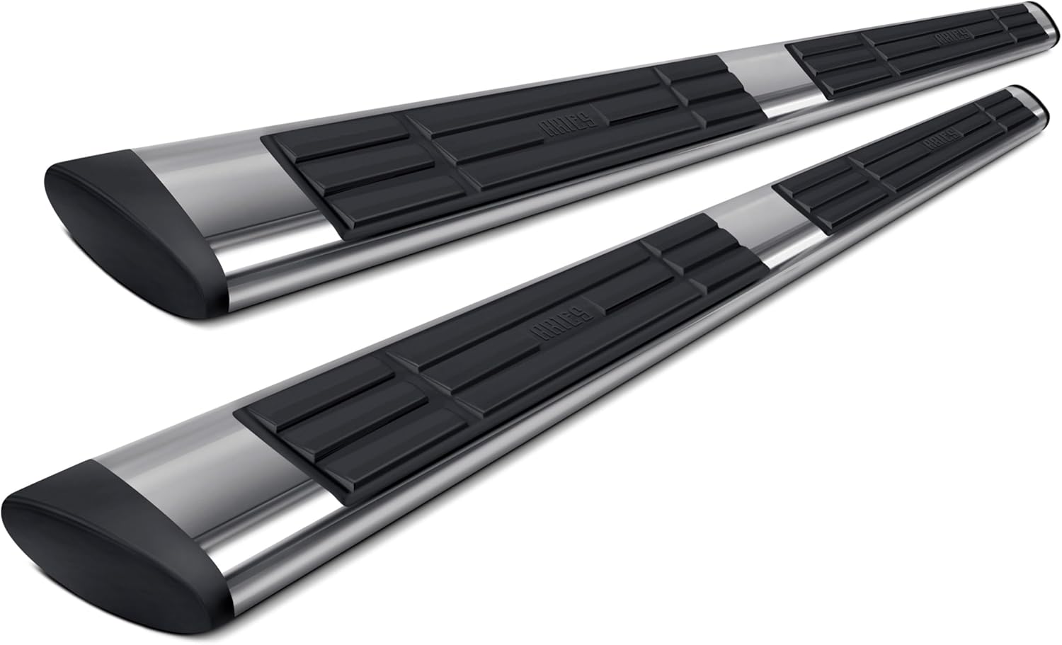 ARIES 4444049 6 x 91-Inch Oval Polished Stainless Steel Nerf Bars, Select Chevrolet Silverado, GMC Sierra 1500, 2500, 3500 HD Crew Cab