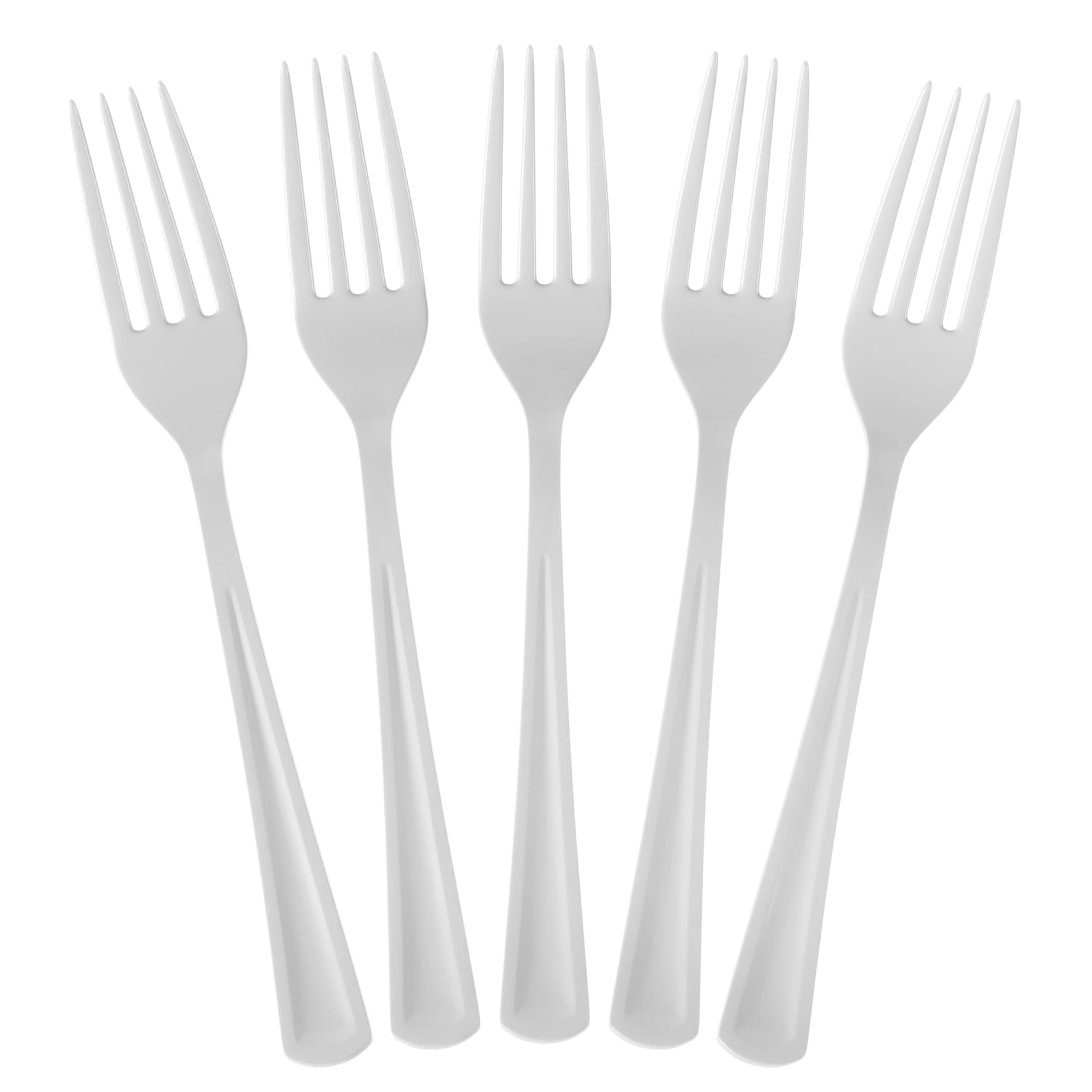 Exquisite White Plastic Forks 50 Pieces White Forks Disposable Utensils Heavy Duty Plastic Cutlery Set Disposable Cutlery Sets Flatware Sets