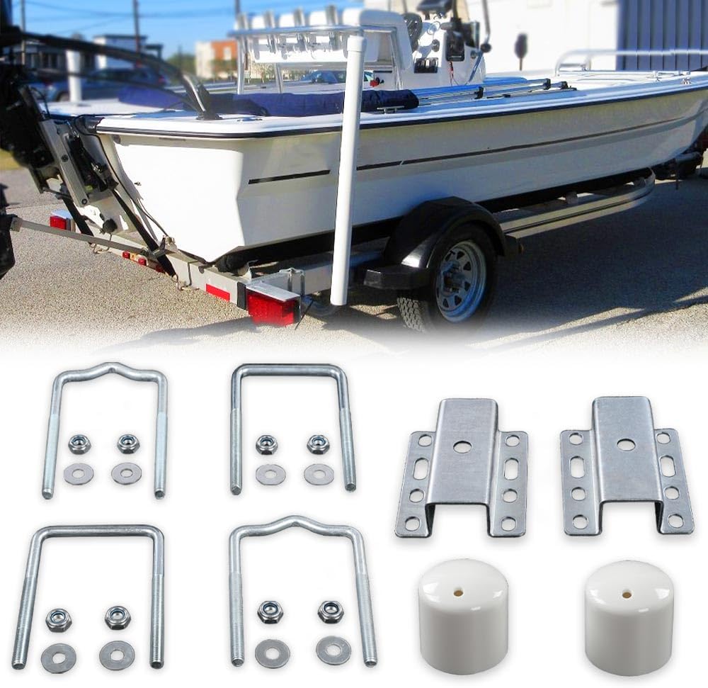 PIT66 Boat Trailer Galvanized Universal Guide Pole and Post Mounting U Bolt Kit Boat Trailer Guides Compatible with Kia Optima 2016 2017 2018 2019 2020