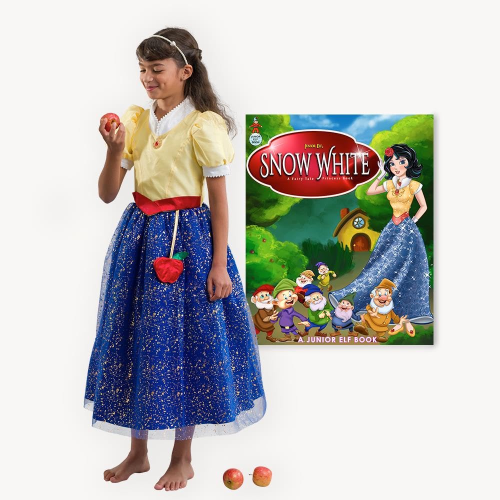 Pretend to Bee Princess Dresses, Ages 7-8, Dress Up Costumes for Kids, Cinderella, Rapunzel, Sleeping Beauty, Snow White, & The Little Mermaid