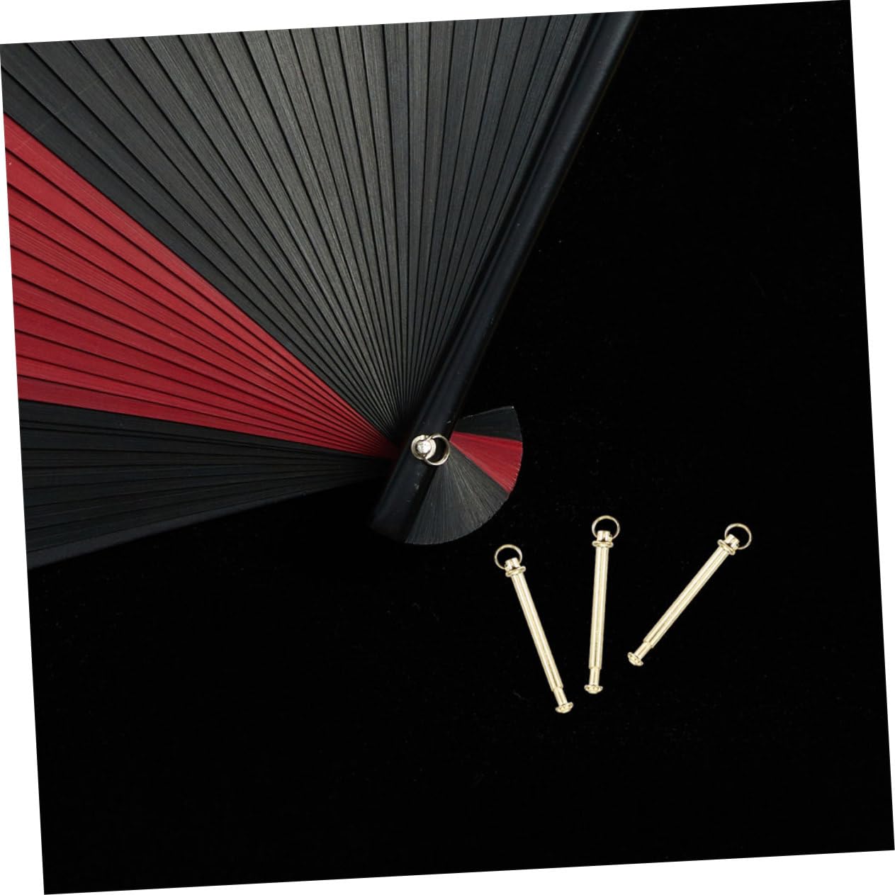 Levemolo 15 Sets Sturdy Handheld Fan Shaft Rivet Easy Install Remove for DIY Folding Fan Repair