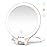 WEILY Magnifying Mirror with Light, 10X/1X Magnification Double-Sided Travel Makeup Mirror, with 3 Color Lights, Touch Control, Rechargeable Portable Mirrors for Bedroom, Bathroom (Pink)