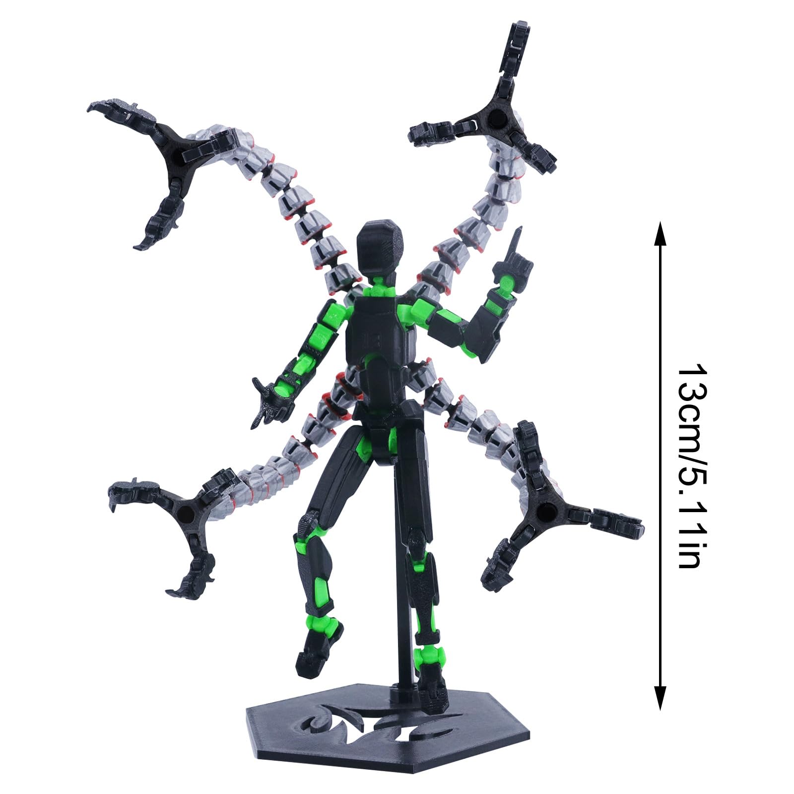 Figurka T13 (montaż zakończony) Titan 13 manekin 13 figurka robot 13 Lucky 13 figurka 3D drukowana przegubowa wieloprzegubowa ruchoma robota model (Tentacle-GN)