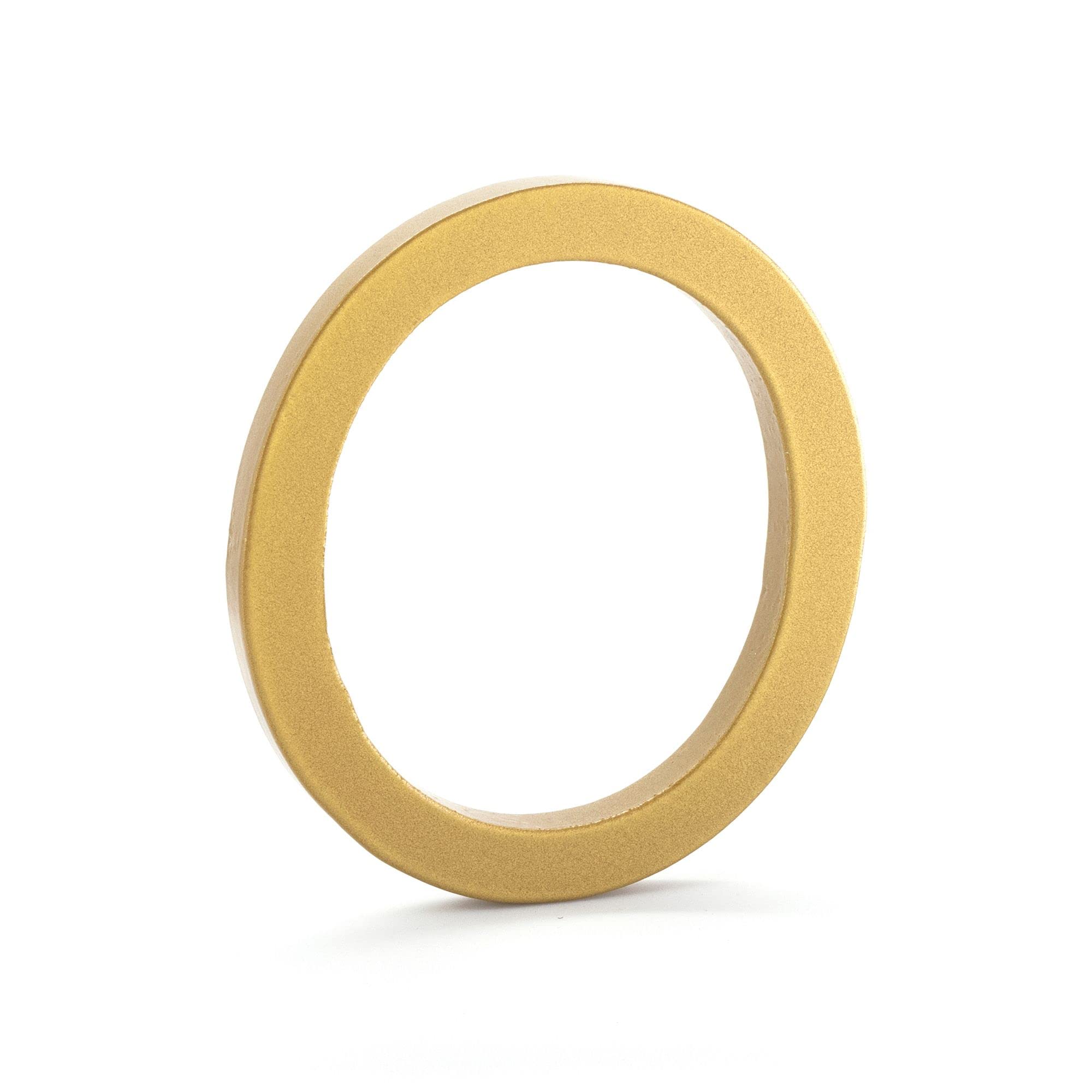Montague Metal Products 6 Inch Modern House Number, Floating House Number, Easy to Install (0, Gold)