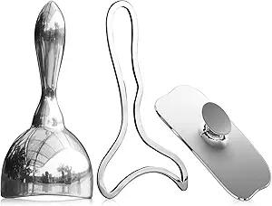 ONUEMP 3-in-1 Stainless Steel Therapy Massage Tool, Gua Sha Paddle & Swedish Cup & Mushroom Massager, Maderoterapia Kit Colombiana for Lymphatic Drainage, Cellulite Remover, Body Sculpting