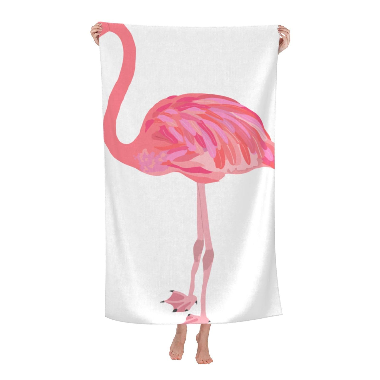 LSRCPD Beach Towel Flamingo Bird Microfiber Beach Towels Blanket Oversized Tropical Big Extra Large XL Pool Towels Quick Dry Sandproof for Women Girls Kids
