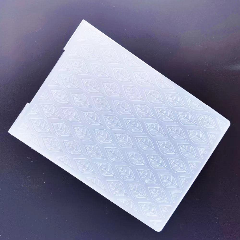 WooYangFun 1PC Merry Christmas Leaves Background Embossing Folder for Card Making Floral DIY Plastic Scrapbooking Photo Album Card Paper DIY Craft Decoration Template Mold (Small Leaves)