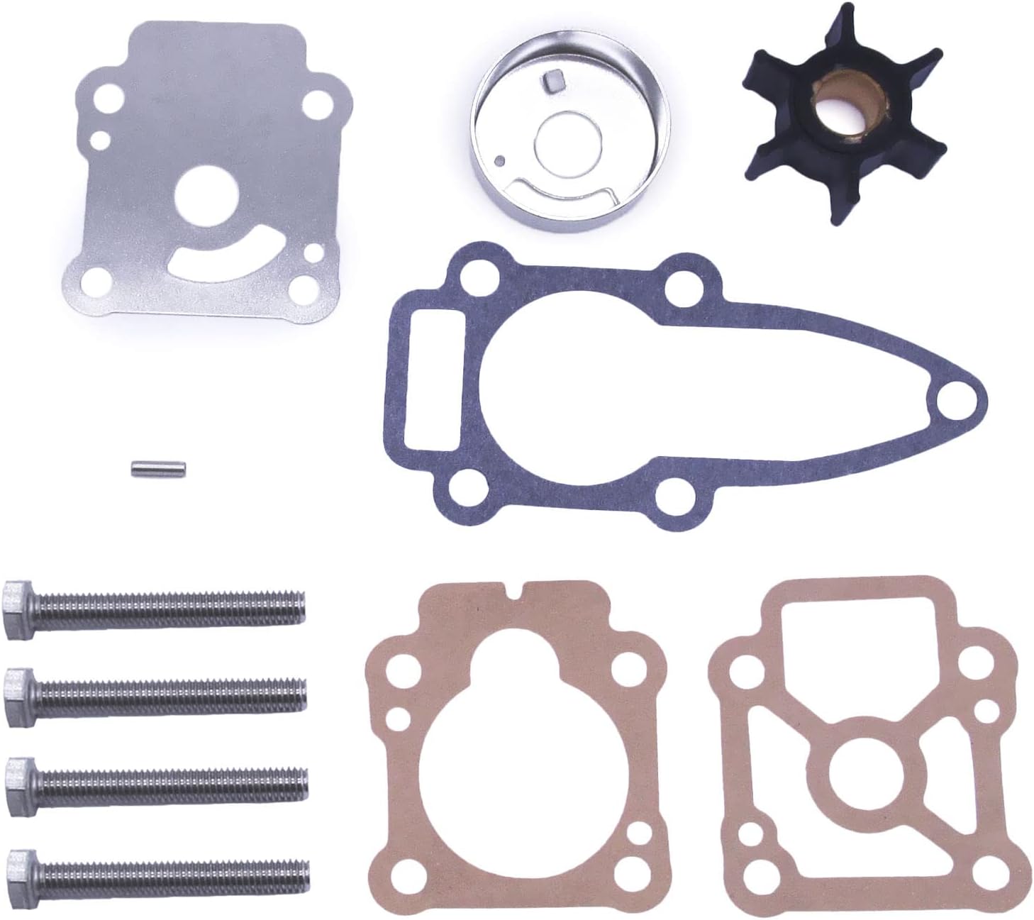 SouthMarine Boat Engine 3B2873220/1 3B2-87322-2 3B2873222M Water Pump Repair Kit for Nissan Tohatsu Outboard 8HP 9.8HP M8B M9.8B NS8B NS9.8B/46-803750A03 803748K01 803748Q01 for Mercury, fit 18-48317