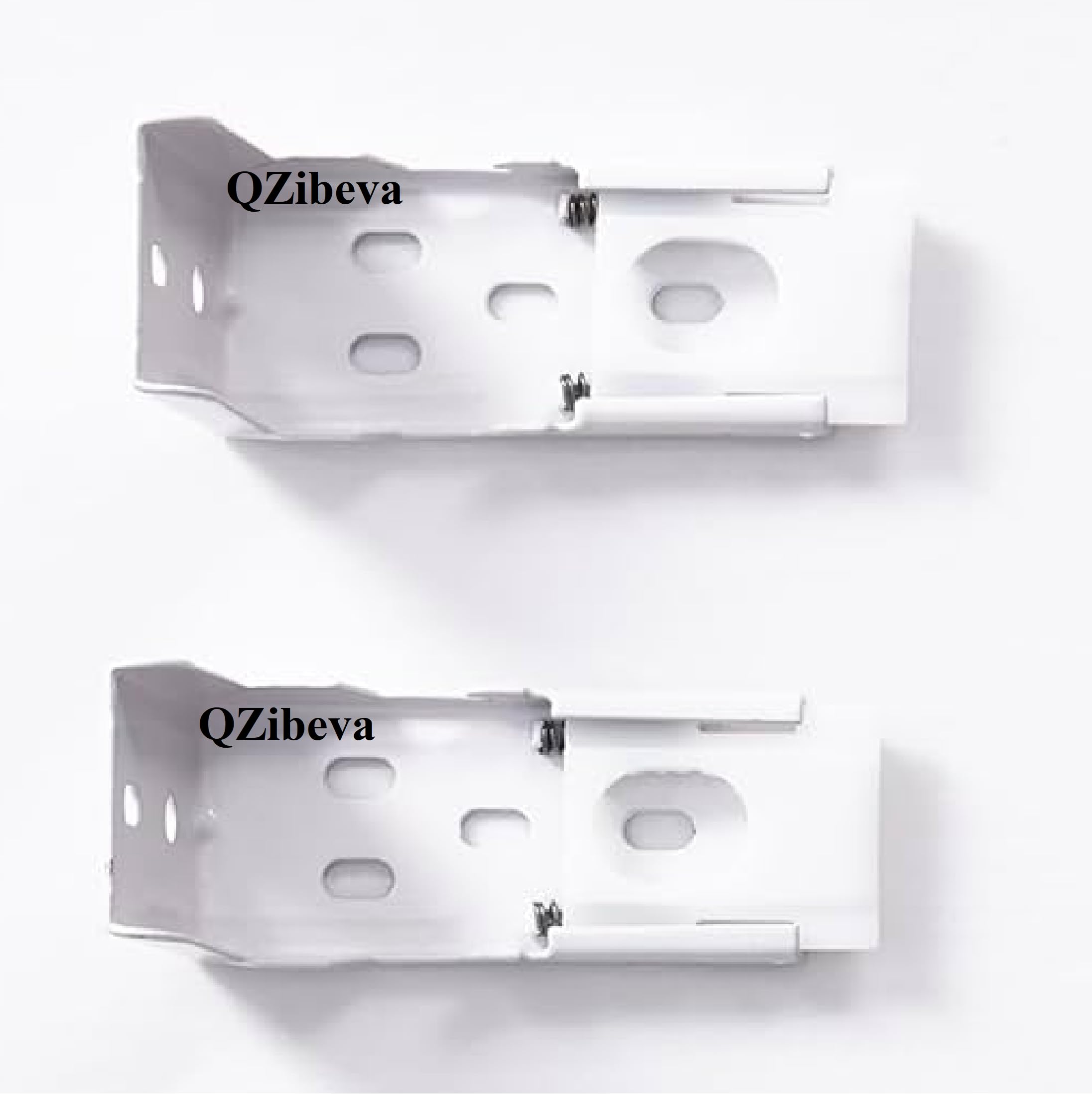 QZIBEVA Pack of 2 Pcs Zebra Bracket Holder Clamp for Zebra Blind Day and Night Blind, Used for Wall mounting or Ceiling White-image-6