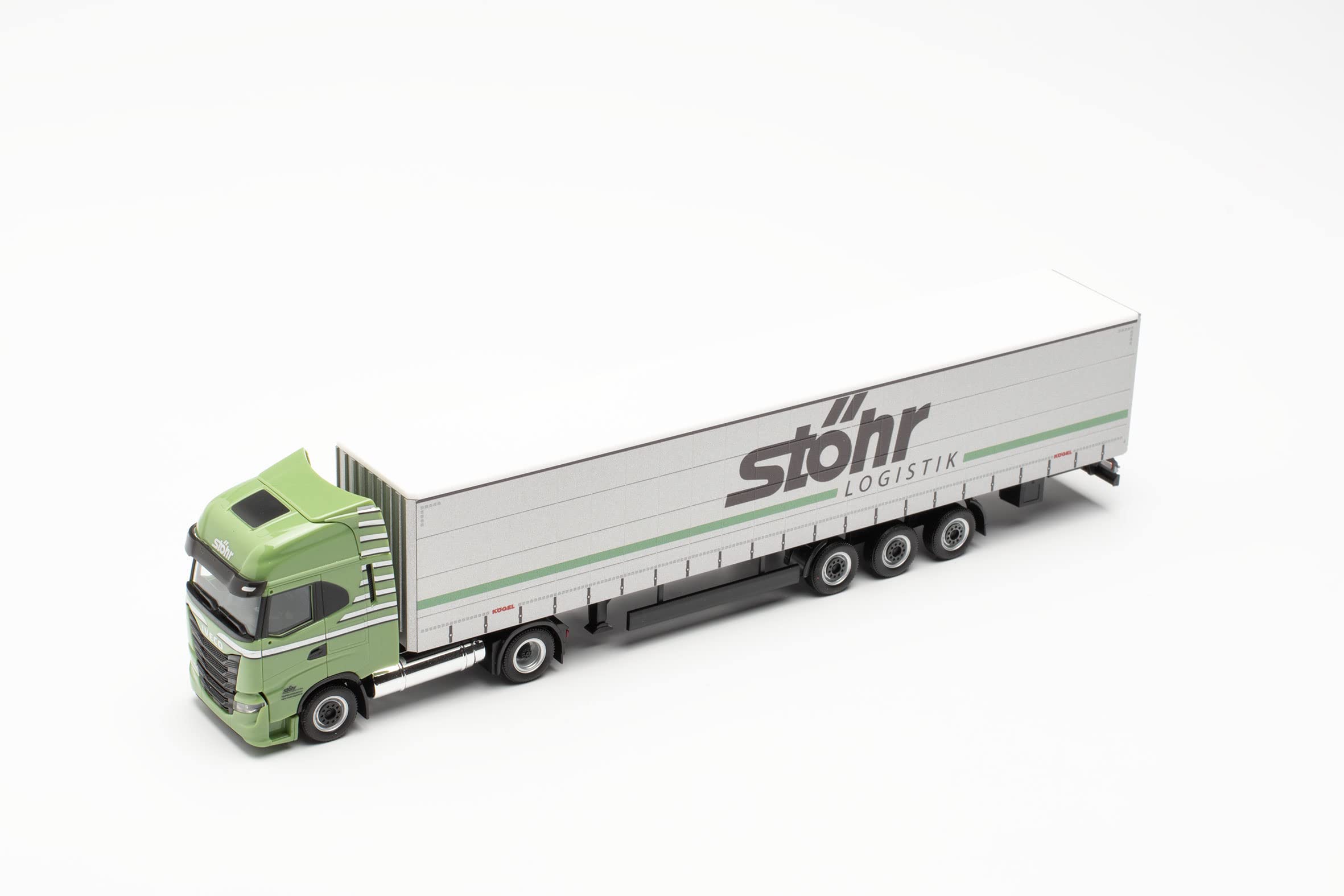 Herpa Camion modello Iveco S-Way – Trenino da 15 m "Stöhr", fedele all'originale in scala 1:87, modello camion per Diorama, modellismo da collezione, decorazione in miniatura in plastica