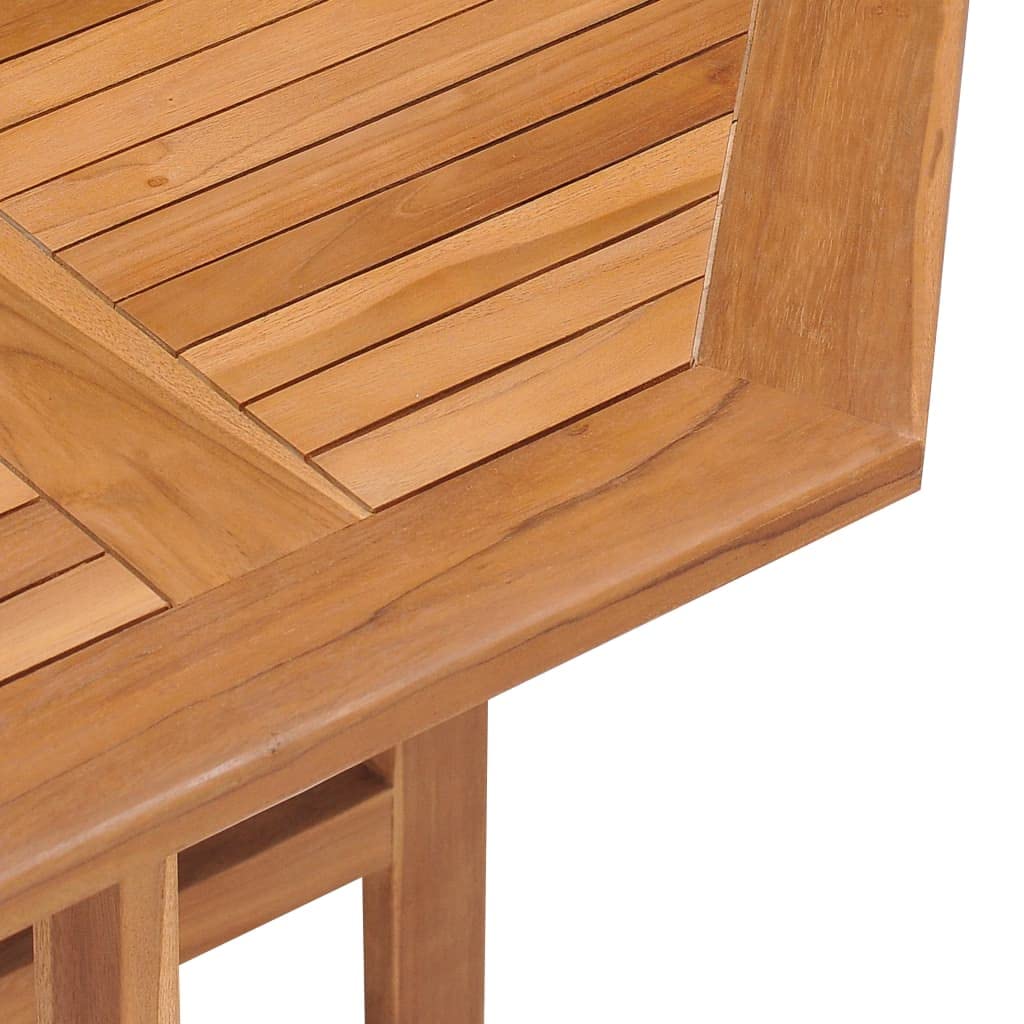 Homgoday Tavolo da pranzo pieghevole per giardino in legno di teak, 90 x 90 x 75 cm, tavolo da giardino, tavolo da pranzo da esterno, tavolo da pranzo per patio, cucina, terrazza, giardino o sala da