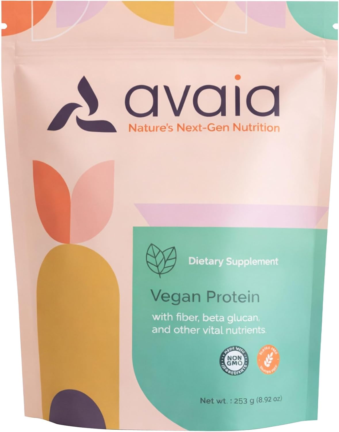 Avaia Precision-Fermented Vegan Nutritional Supplement Powder with Protein, Fiber, Beta-Glucan, Complete Amino Acids, Dairy-Free, Soy-Free, Gluten-Free, 30 Servings