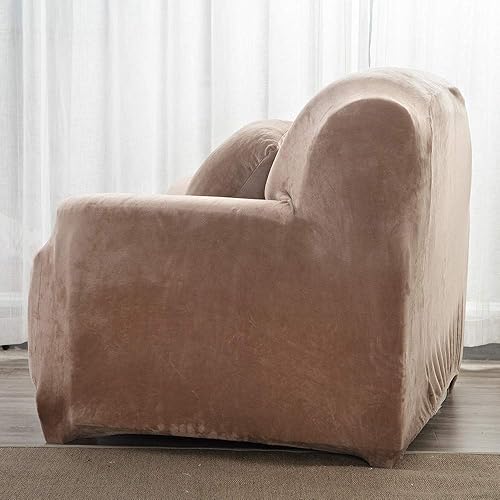 Miniatura 6 de Funda de sofá cálida para invierno, color sólido, cubierta completa, protector elástico para sofá, lavable