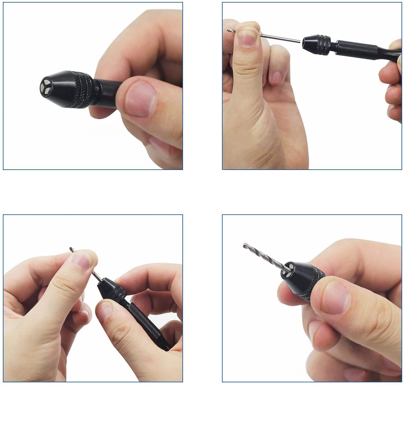 Hand Twist Drill & 25-Piece Micro Drill Bit Set - 0.3mm To 3.6mm Bits For Wood, Plastic, Model Making - View #5
