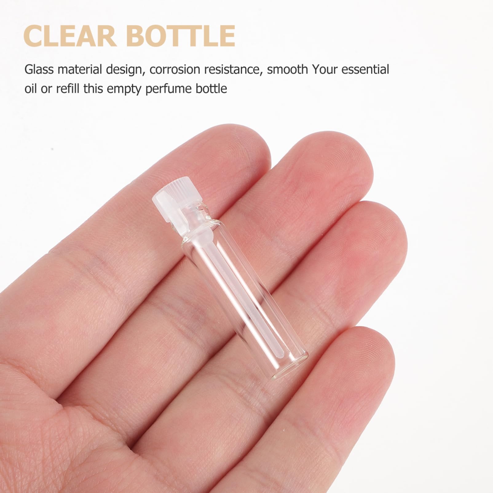 FRCOLOR 500stücke Mini Glas Fläschchen Leere Parfüm-probenflaschen Für Reisen Wiederbefüllbare Duftfläschchen Mit Pipette Für Kosmetik Und Ätherische Öle