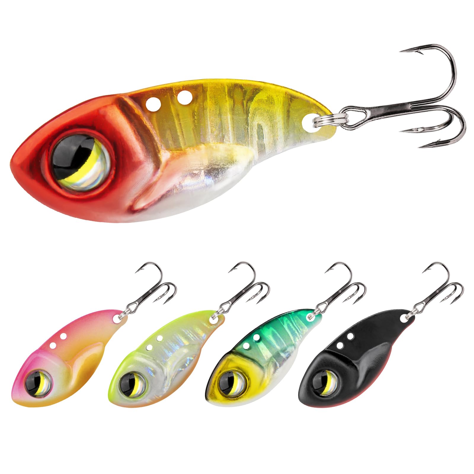 TRUSCEND Easy Catch Vibe Spinner mit BKK-Haken, Lange Wurfweite, Vibrierende, Chwimmende, Blinkende und Jiggende Aktionen, Ultimativer Suchköder für alle Fischarten, Erstaunlicher Jig-Spinner-Köder