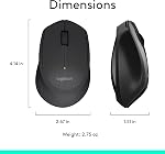 Logitech MK345 Wireless Combo Full-Sized Keyboard with Palm Rest and Comfortable Right-Handed Mouse, 2.4 GHz Wireless USB Receiver, Compatible with PC, Laptop,Black