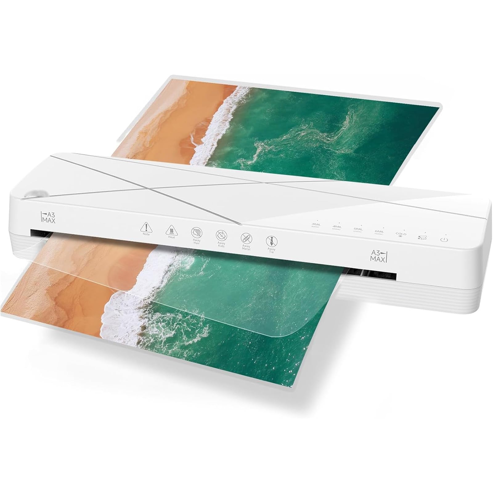 Plastificatrice A3, Laminazione A Caldo E A Freddo Con Controllo Touch, Rilascio Abs, 320–355 Mm/min Per Foto, Documenti E Poster