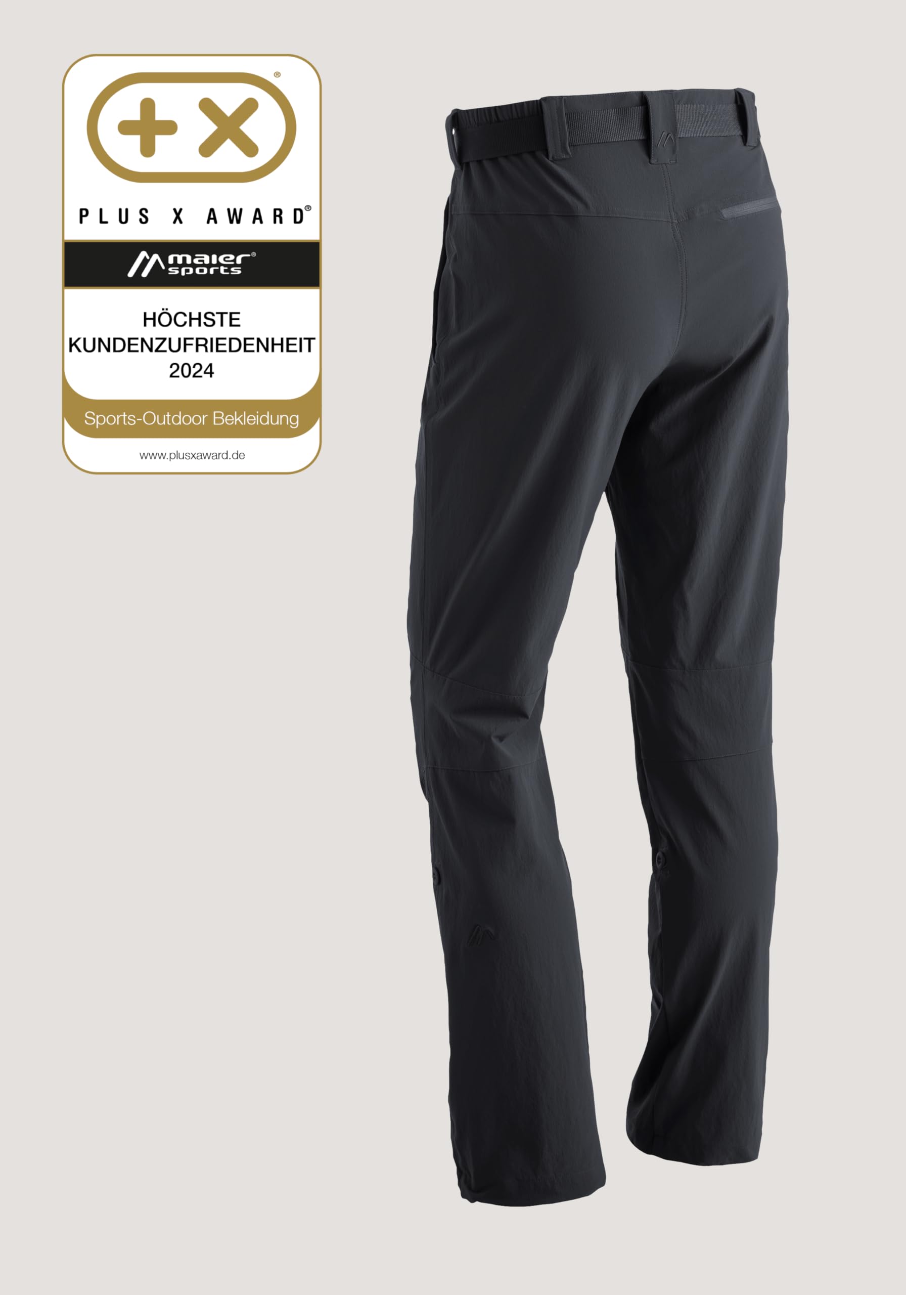 maier sports Nil, Pantaloni da Trekking da Uomo, Pantaloni Outdoor idrorepellenti per Il Trekking e l'escursionismo, Senza PFC, MSTRETCH PRO 4 & Dryprotec, Funzione Roll-up