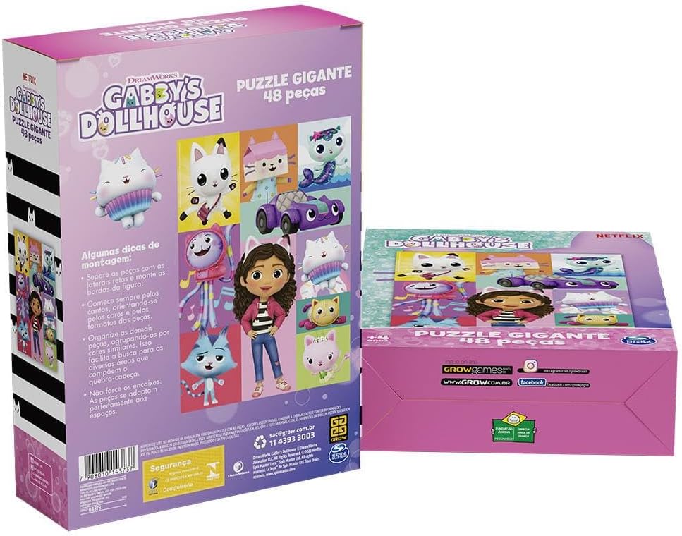 Quebra-cabeça Gigante 48 peças Gabby's Dollhouse - Grow
