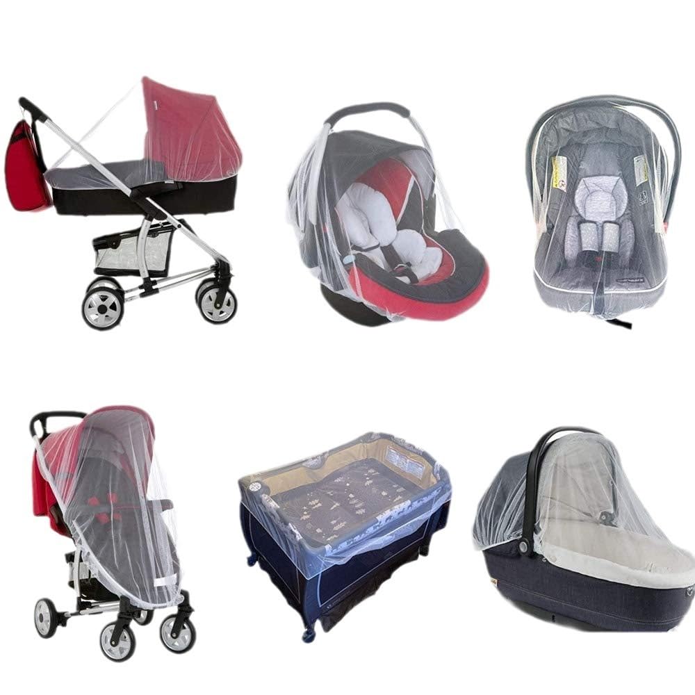 Net Portable Durable Fine Mesh Screen for Strollers, Cribs and Mini Cots Travel Outdoor Use, White
