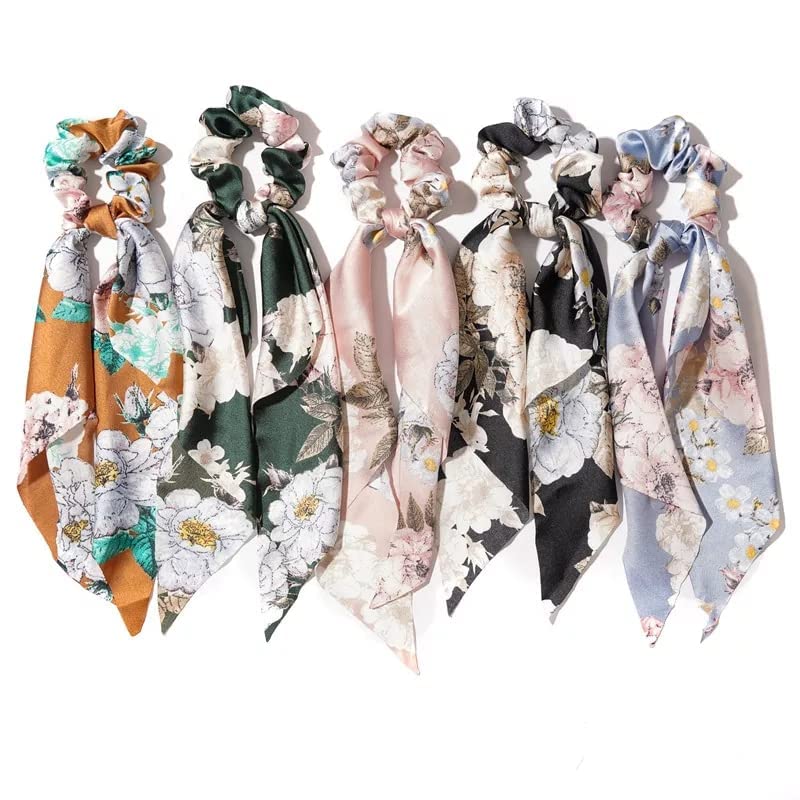 NANDANA COLLECTIONS 4pc Stylish Silk Hair Satin Scrunchies Bands Ties Rings Rubber Hairband Soft Elastic Ponytail Hairstyle Bow Kids Baby Girls Women Wedding Gift Headband Set-Assorted (B0B4GB5LNY) Amazon Price History, Amazon Price Tracker
