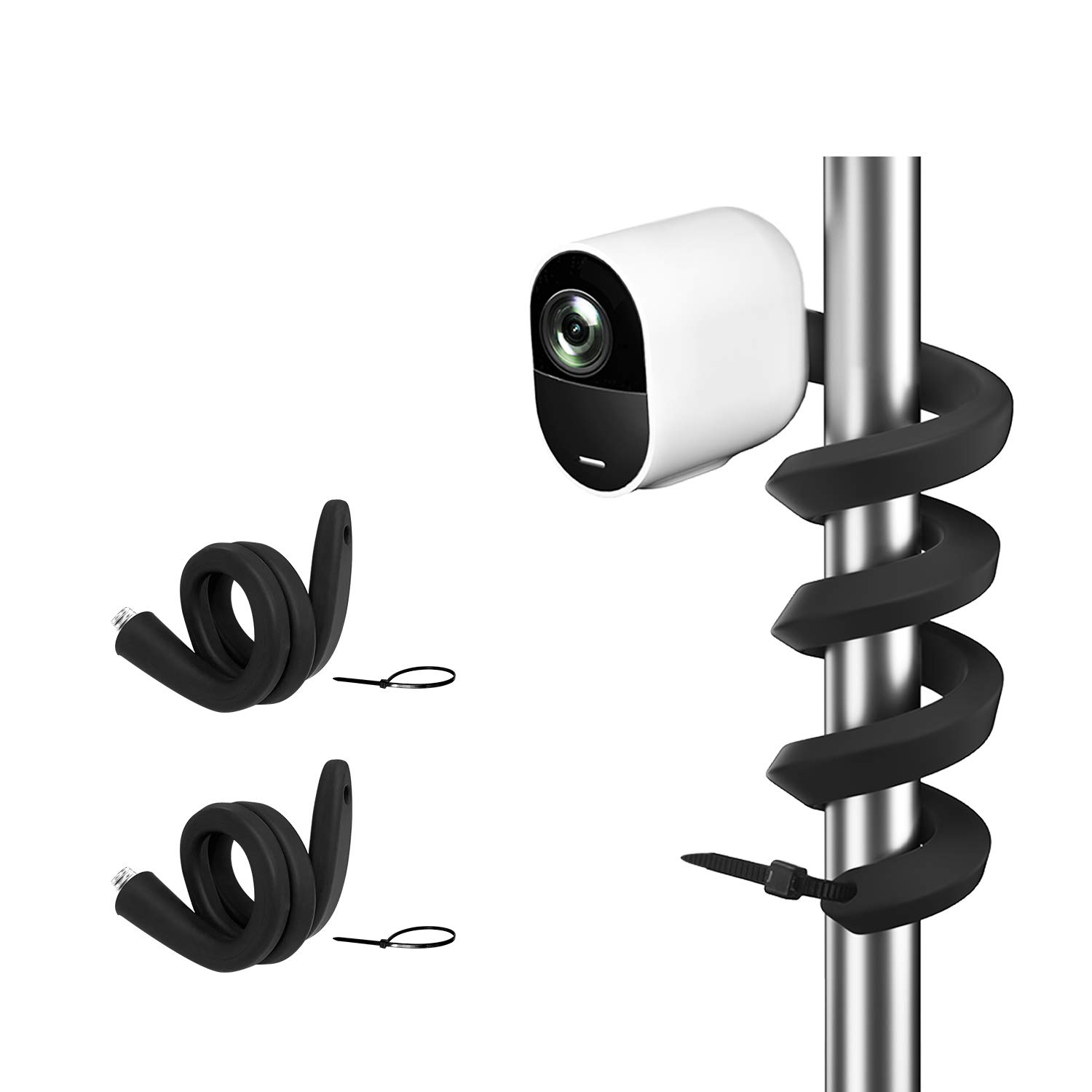 Holaca Black Flexible Mount Compatible With Eufycam 1/2/2C/2C Pro/3/3C/E, Arl O Pro 2/3/4/Ultra 1&2/Essential Surveillance Cameras, And Other Cameras With 1/4" Thread, | 2Pcs
