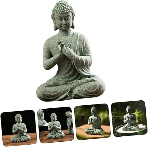 Miniatura 9 de NOLITOY Estatua de Buda para pecera, decoración de pecera, estatua de Buda Zen, ruinas de acuario, decoraciones de Buda Buda, pecera, decoración de