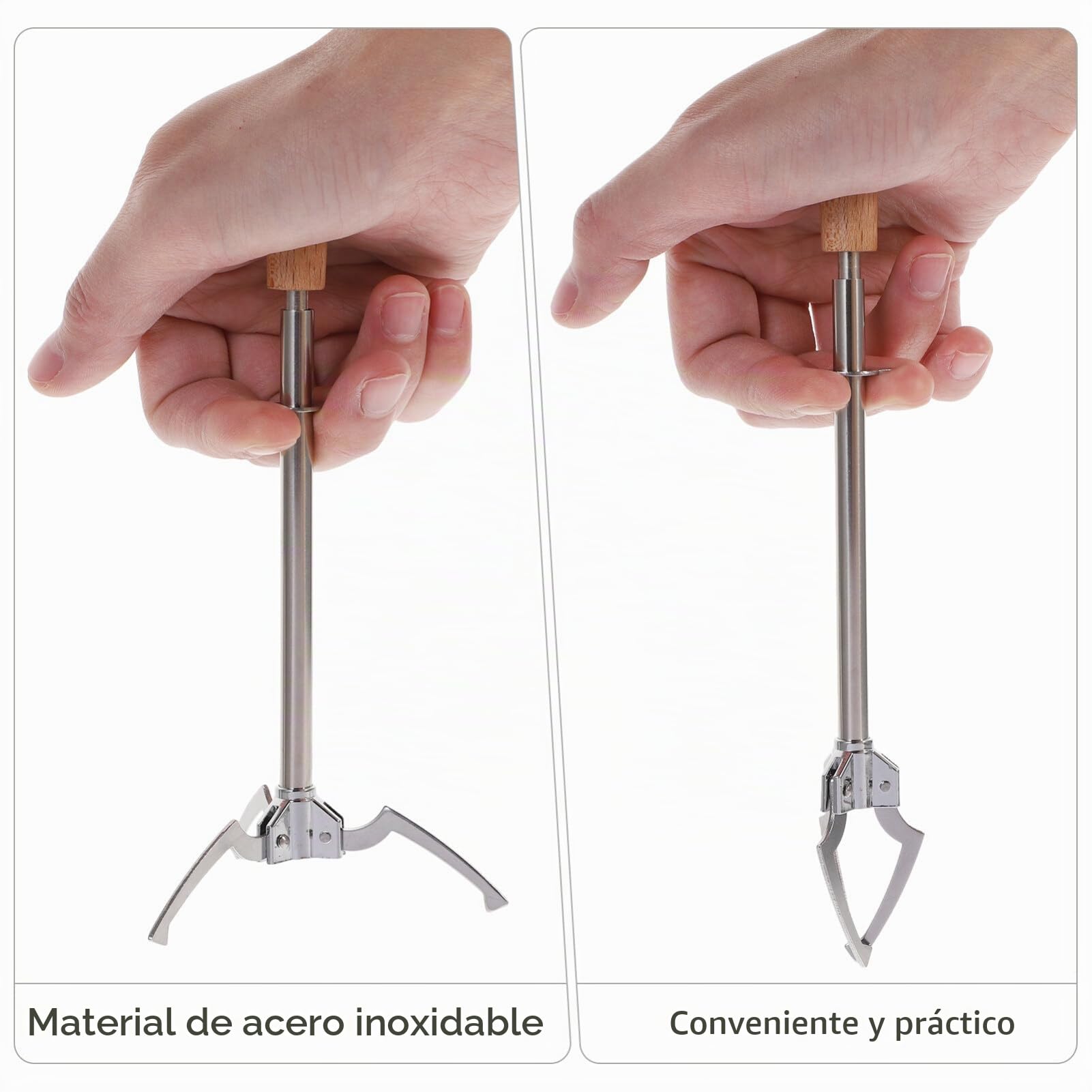 Alipis Pinza De Hielo De Acero Inoxidable Multifuncional Con Diseño Triangular Para Cubitos De Hielo Y Alimentos Pinzas De Cocina Antideslizantes Para Bar Buffet Y Uso Diario