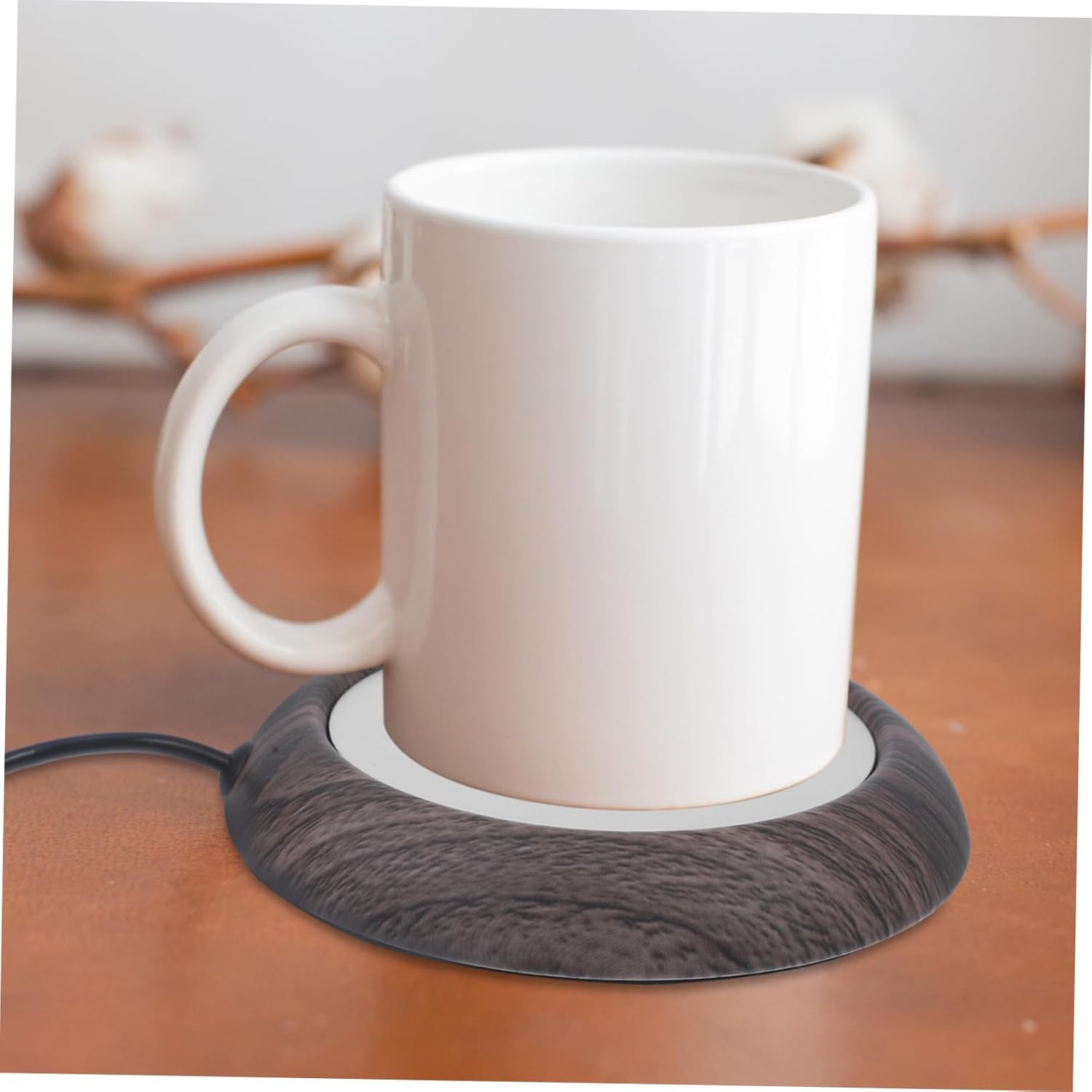 Reusable Electric Mug Warmer for Desk USB Heating Base for Coffee Tea and Lightweight Design for Home Office and Travel