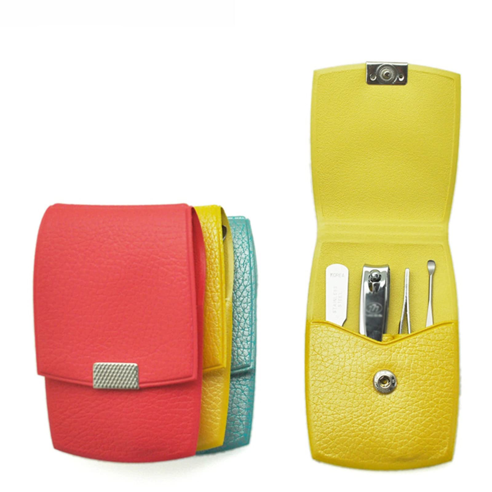 Profesional Cortaúñas Clippers de uñas portátil Mini Manicure Set Clav Skipper Set 4 en 1 Kit de aseo profesional de acero inoxidable con pinzas elige la mejor opción de regalo Set de Manicura