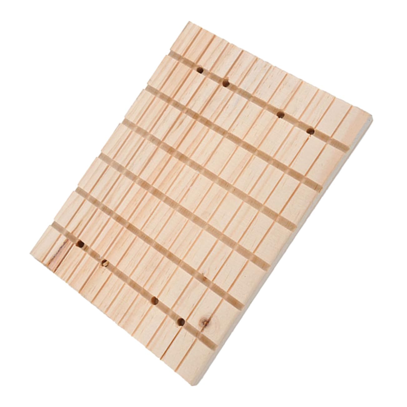 Abaodam Tavola per Macinazione Domestica in Legno 27x20x1,5 Cm per Piccoli Animali, Tiragraffi per Conigli, Furetti e Roditori, Accessorio per Cura Artigli e Gioco