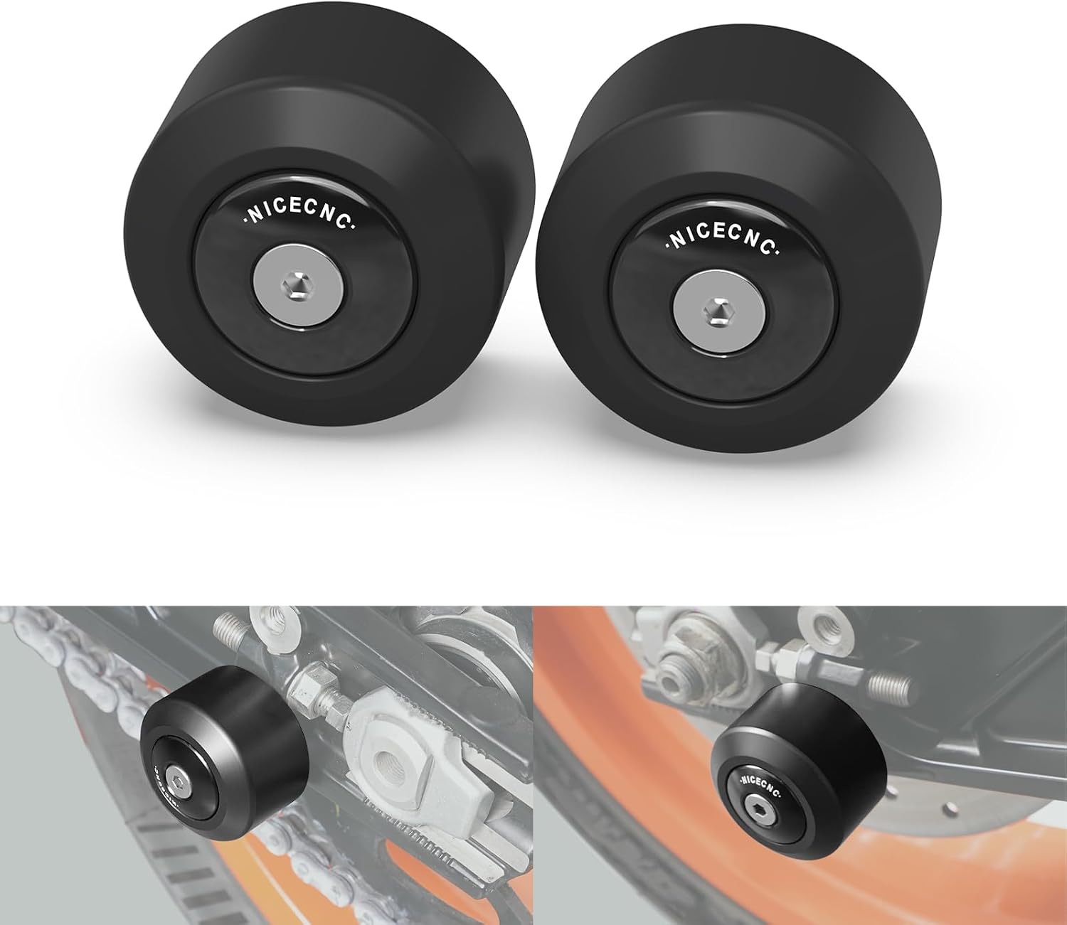 NICECNC Rear Swingarm Slider Rear Swing Crash Pad Compatible with KTM 250/390 Duke 2024-2025, 390 Adventure R/X 2025, 390 Enduro R/SMC R 2025, RC 390 2022-2024, Body & Frame Accessories, Black