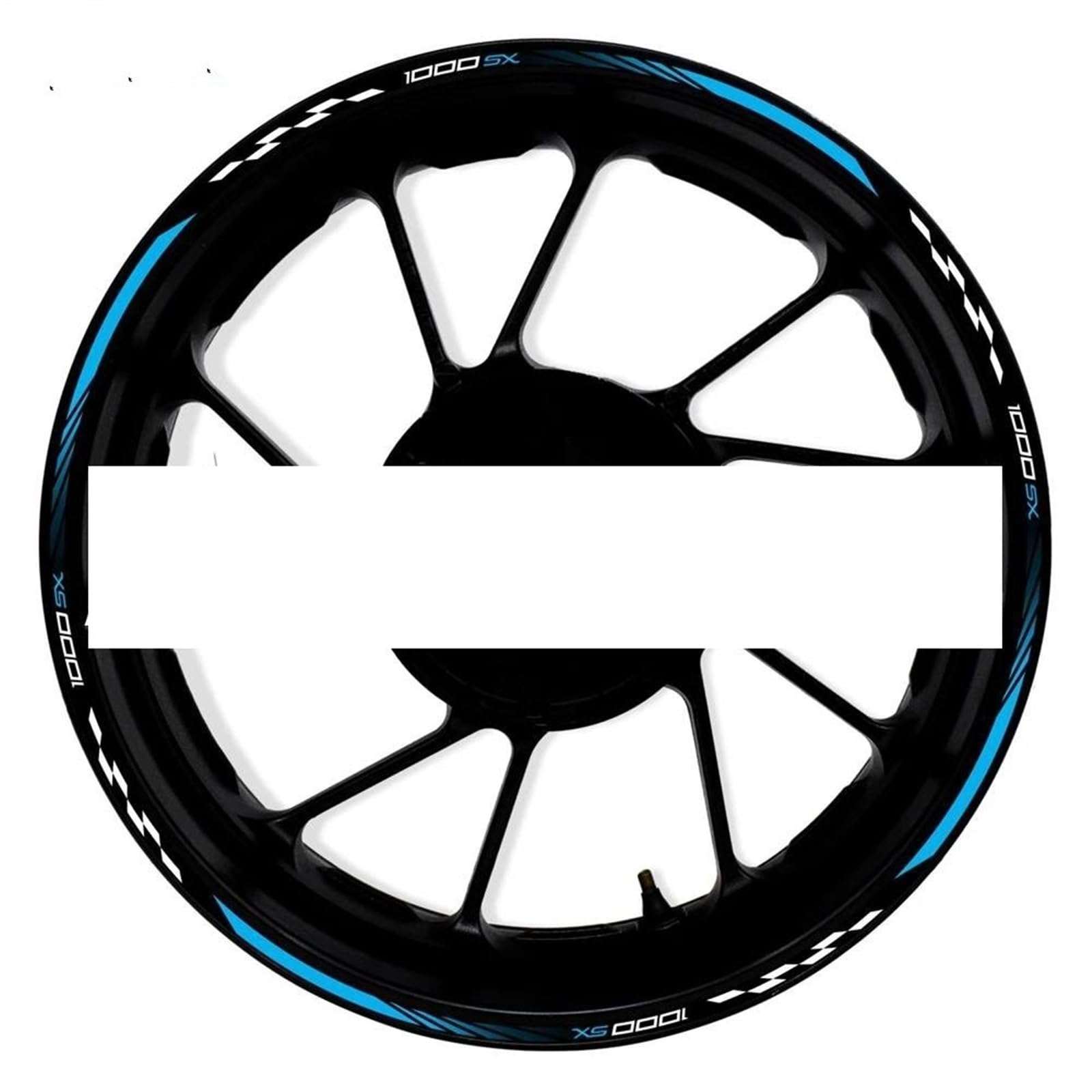 Motorcycle Wheel Sticker Rim Decal Hub Stripe Tape for Kawasaki Z1000SX Z-1000SX Decorative(Color15)