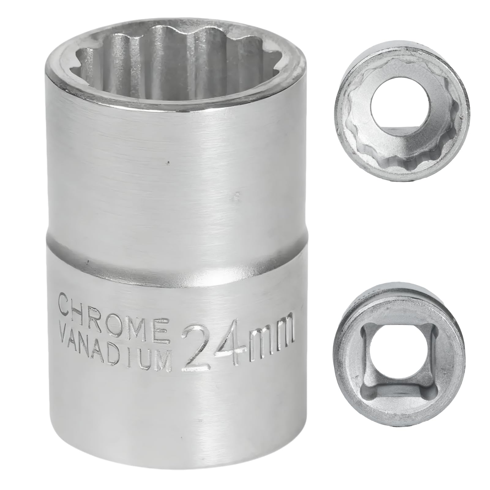 FortuneGlobe 24mm 3/4" 12-Point Socket for 3/4 Key 24mm CR-MO (Whtie) — image 1