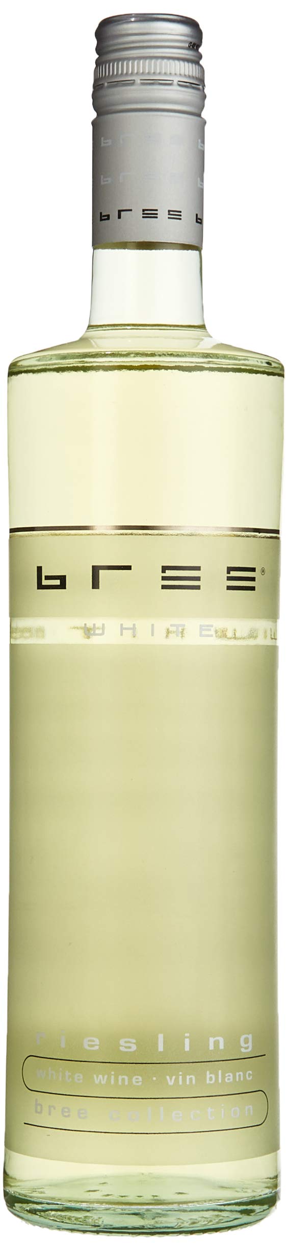 Bree Riesling Qualitätswein Weißwein feinherb - Besonderes Flaschendesign, Aromen von Pfirsich und Quitte, feiner Mineralik, aus Deutschland, 6 x 0.75 L