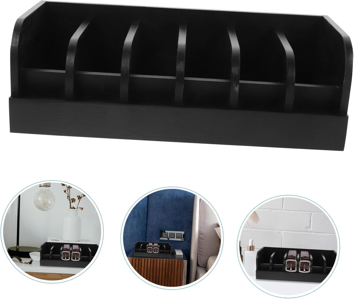 PRETYZOOM Belt Storage Box Compartment Display Organizer for Belts for Shops and Exhibitions and Stylish Design