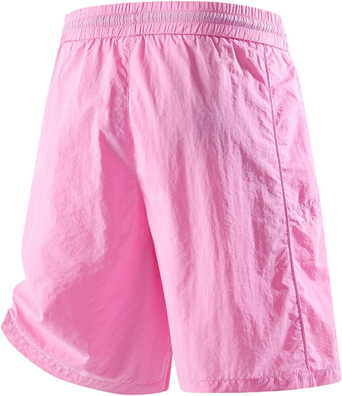 Mens Athletic Shorts with Zipper Pockets Plain Lightweight Sport Shorts Elastic Waist Drawstring Shorts Sports Wear