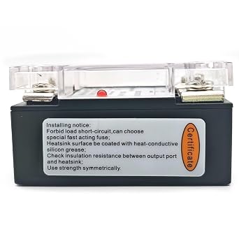 SSR Relay D4810 Solid State Relay SSR-10DA (Only Module) DC to AC Input 3-32VDC to Output 24-480VAC 10A Single Phase Plastic Cover