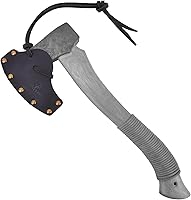Vista 6 de Funda de cuero duradera para hacha, cubierta de cabeza de hacha, protector de hoja de hacha, herramienta de camping