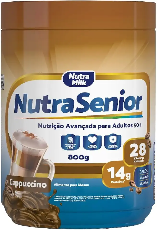 Nutra Senior Adulto 50+ Complemento Alimentar 800g - 28 Vitaminas e Minerais,